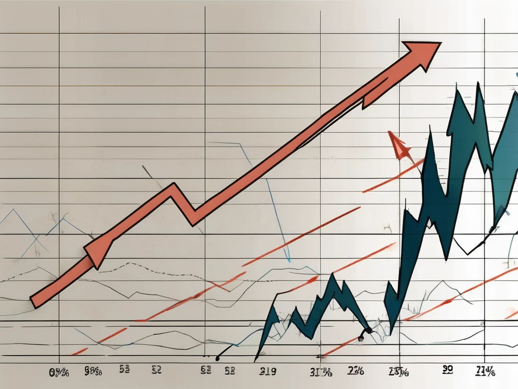 Ein fallendes Keilmuster in einem Aktienmarkt-Chart