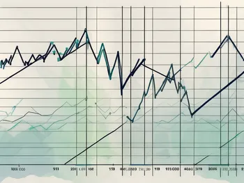 An ascending triangle pattern on a stylized stock market chart