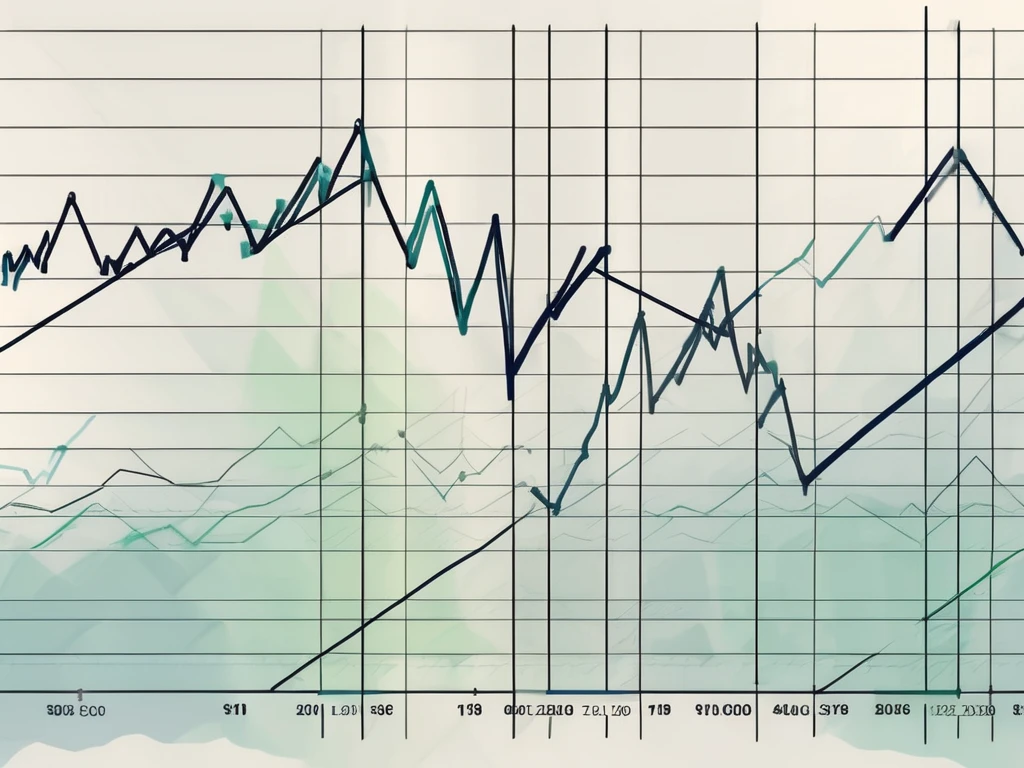 Un patrón de triángulo ascendente en un gráfico estilizado del mercado de valores