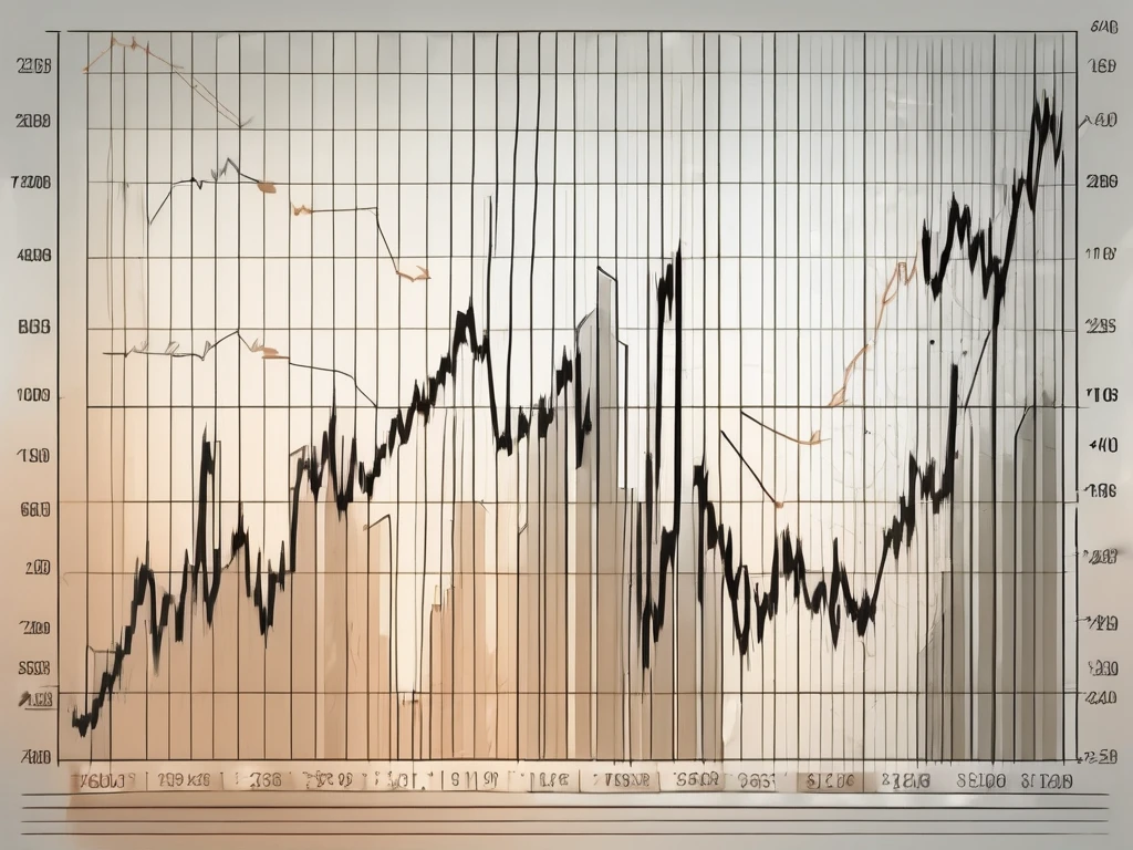 Un graphique dynamique du marché boursier avec des mouvements brusques en zigzag