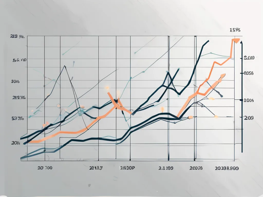 Un graphique avec des lignes fluctuantes représentant les tendances du marché