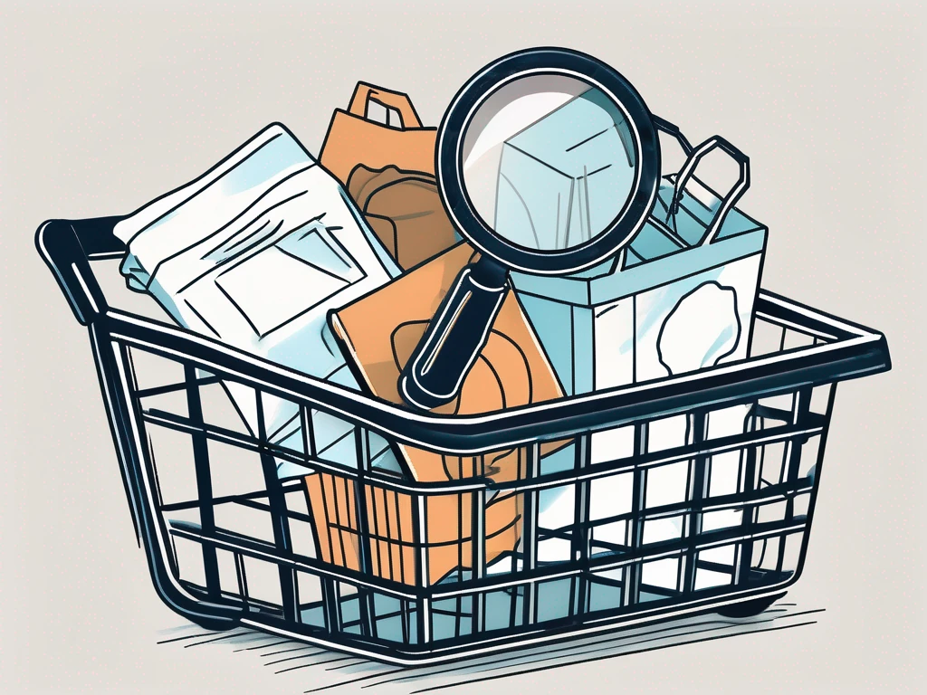 A shopping basket filled with various goods