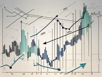 Un graphique boursier avec des lignes ascendantes et descendantes