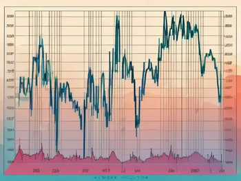 A dynamic stock market graph with the klinger oscillator indicator prominently displayed