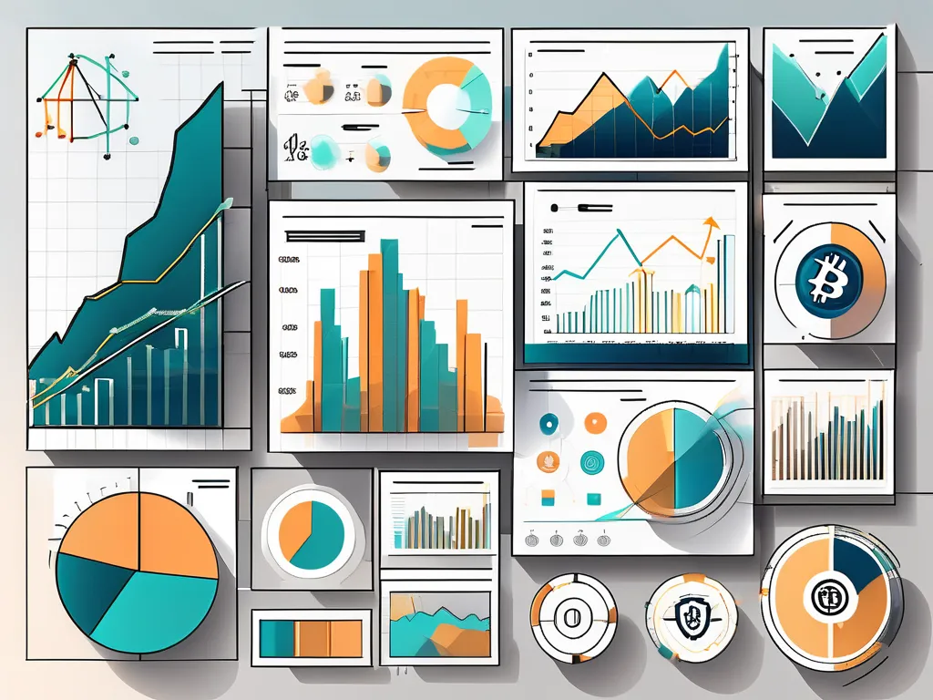 Varios gráficos de criptomonedas