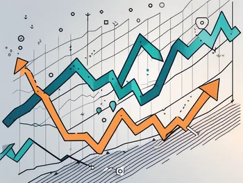 A stylized line graph depicting price movements in a financial market