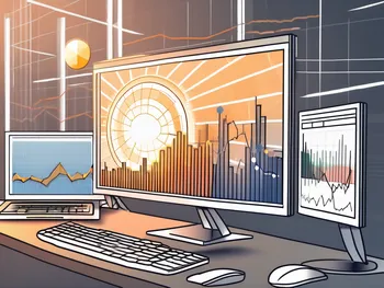 A computer screen displaying various cryptocurrency charts and graphs