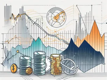 Una representación abstracta de la relación entre los precios al contado y los precios de futuros en el comercio de commodities