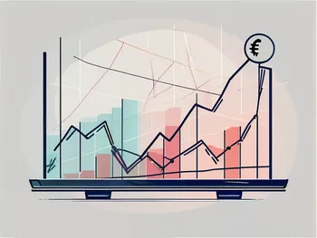 A balanced scale with different world currencies on one side and a rising graph on the other