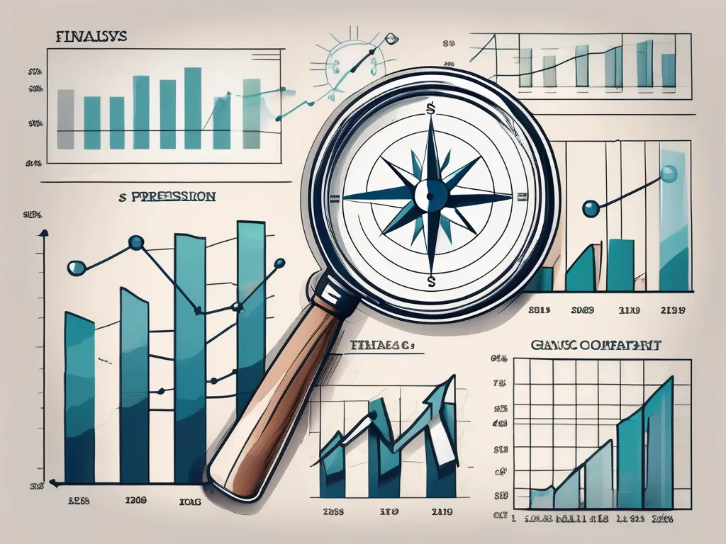 Diferentes tipos de gráficos financieros y diagramas.