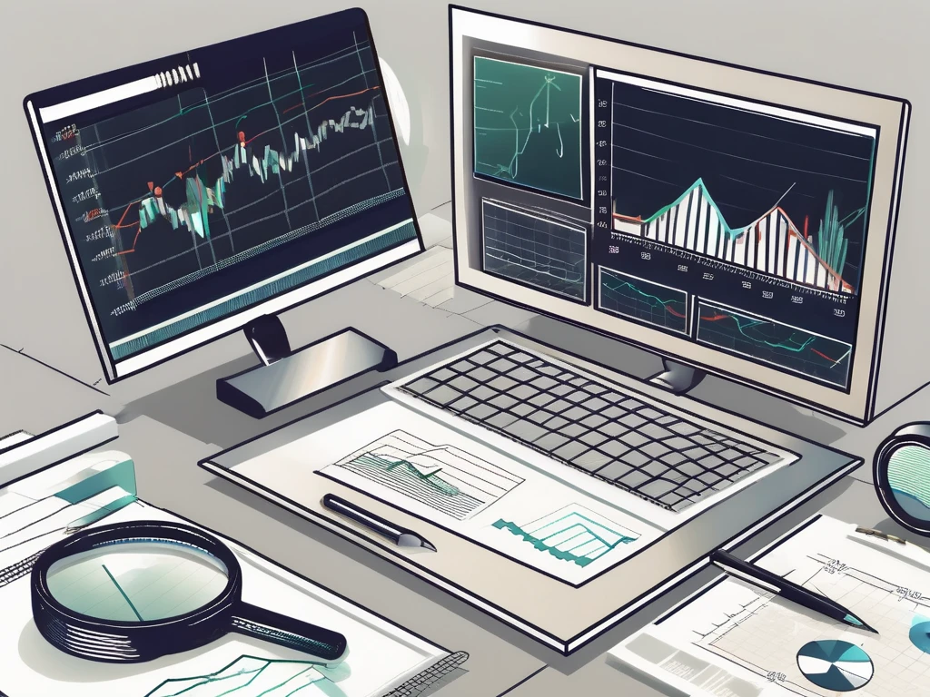 A computer screen displaying various stock market graphs