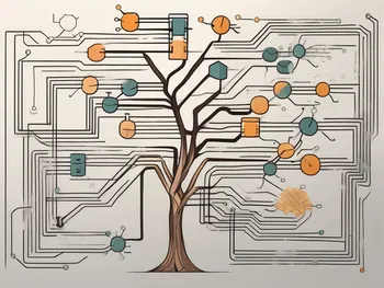 Un arbre de Merkle avec des blocs interconnectés différents