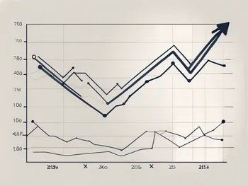 Un graphique linéaire fluctuant symbolisant l'indicateur directionnel moyen (ADX)