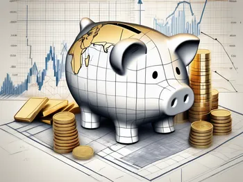 A diverse array of investment symbols such as a piggy bank