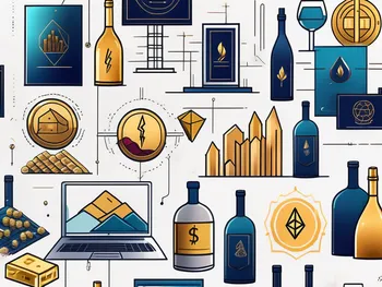 A vibrant portfolio overflowing with symbols representing different alternative investments like real estate