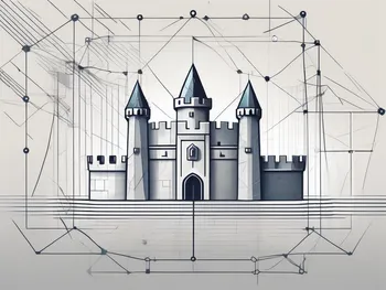 Укреплённый цифровой замок, символизирующий смарт-контракты