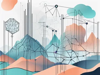 Two distinct digital landscapes - one representing web2 with elements like static web pages and centralized servers