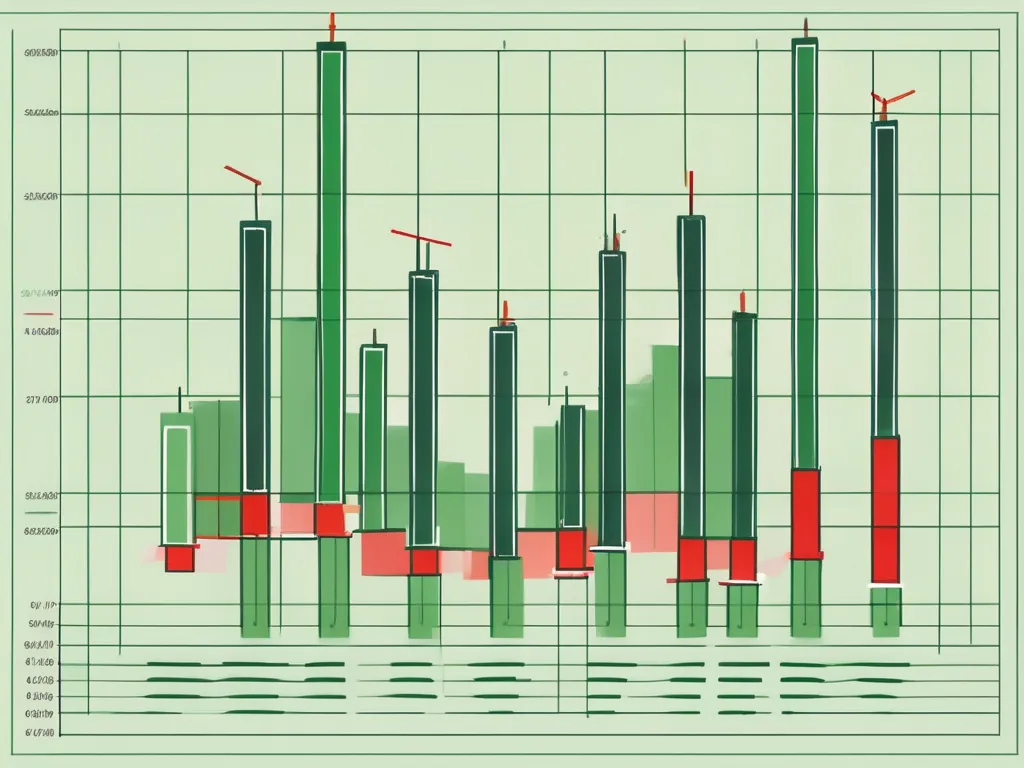 Un gráfico de velas que destaca el patrón de soporte en la consolidación