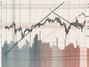 Un patrón de rectángulo bajista en un gráfico del mercado de valores