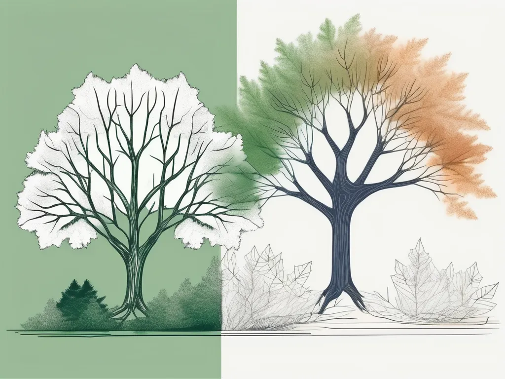 Deux types différents d'arbres