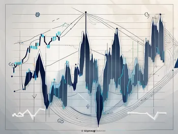 A dynamic forex chart with upward trending arrows