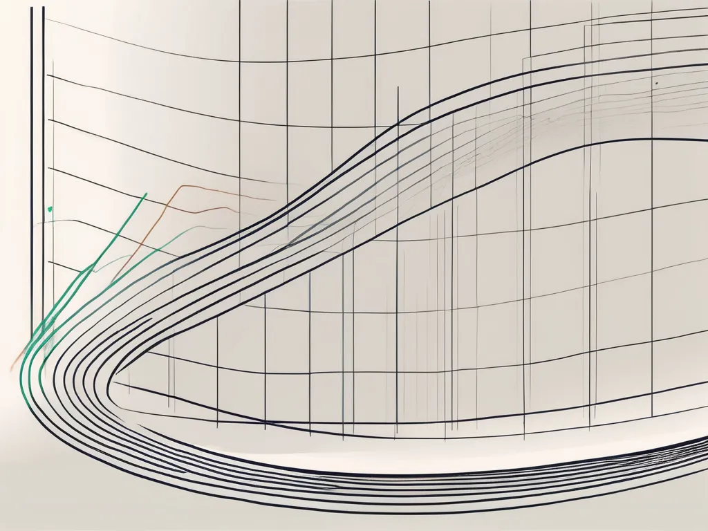 Un graphique avec une courbe représentant une fonction