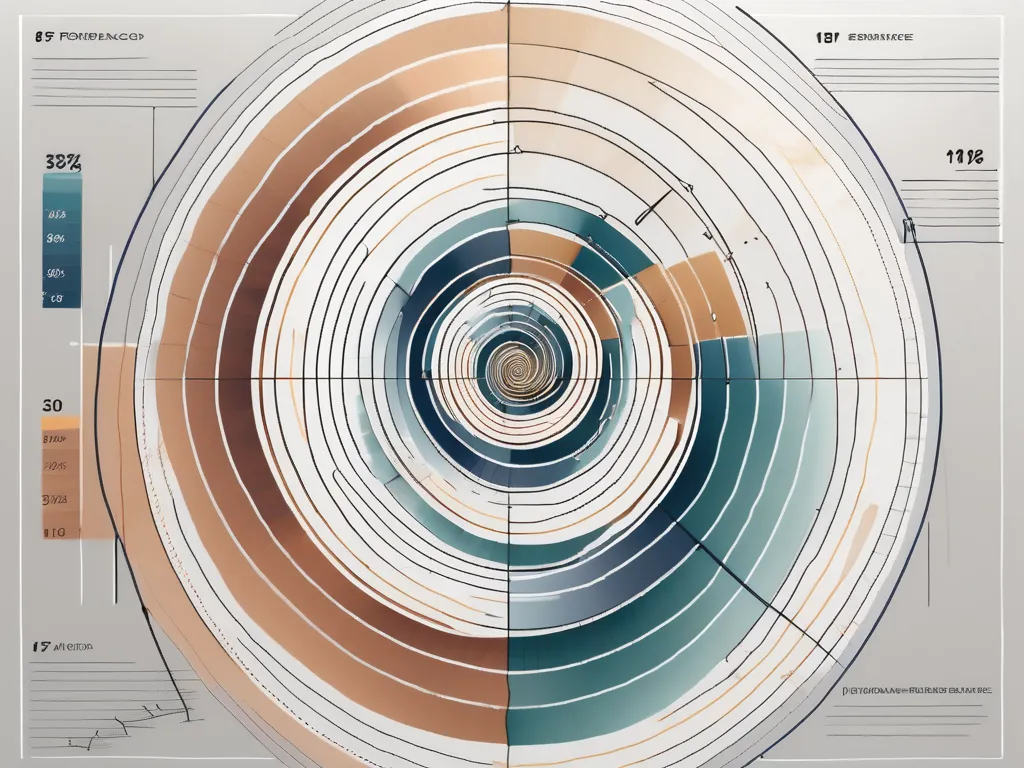 Ein Fibonacci-Spirale überlagert auf einem Diagramm, das Forex-Handelsdaten darstellt