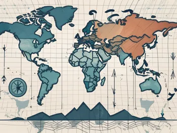 Various international currencies symbolically represented as coins