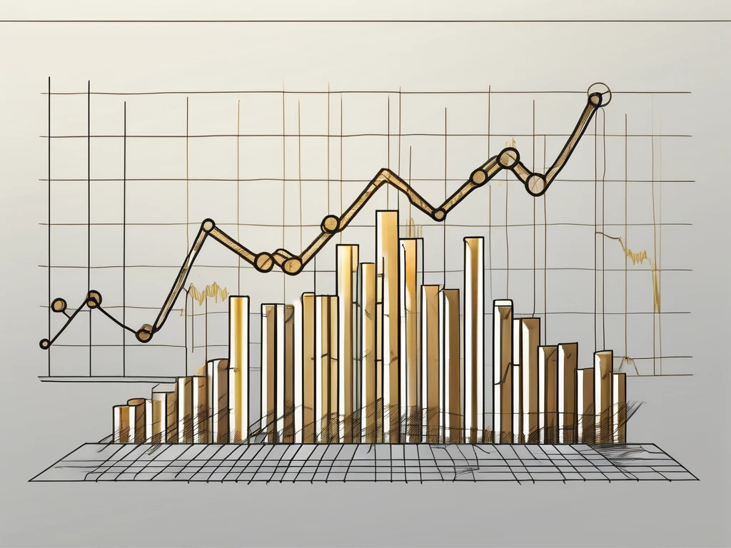 Un gráfico fluctuante que representa el índice del canal de materias primas con diversos productos como barriles de petróleo.