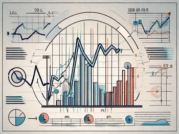 A complex chart with various financial instruments like stocks