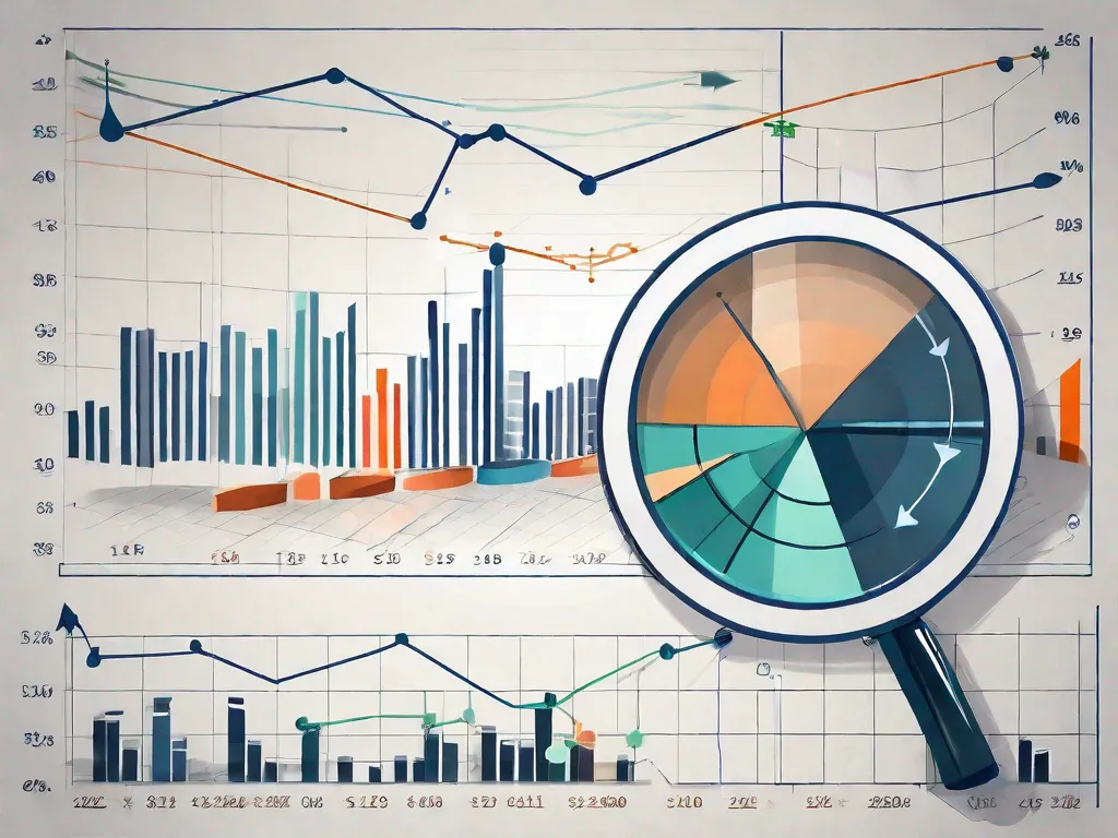 Un graphique dynamique de la bourse avec des flèches