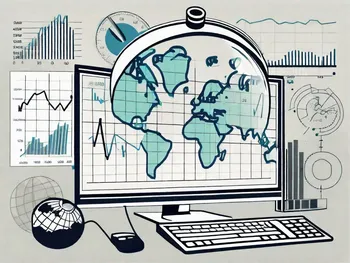 Un graphique boursier sur un écran d'ordinateur