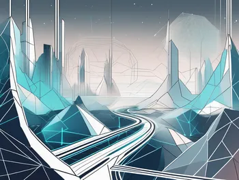 A futuristic digital landscape