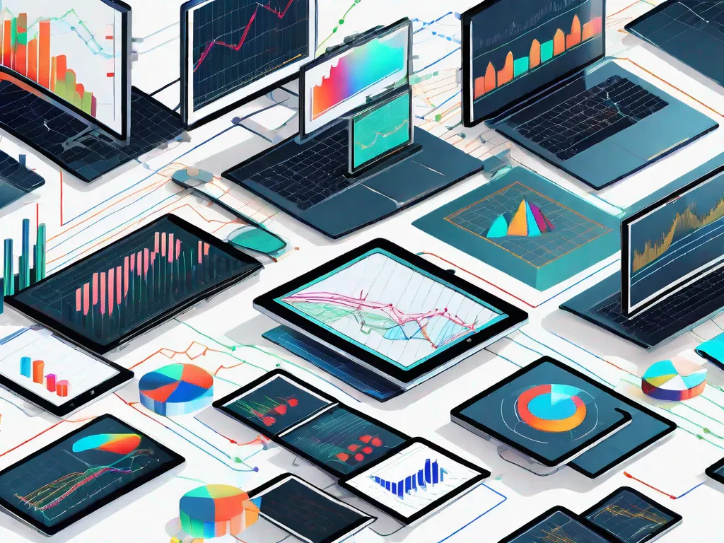 Una variedad de dispositivos electrónicos modernos como tabletas