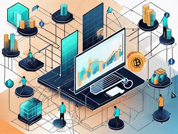 Un marché numérique animé avec des symboles de divers produits de trading tels que des actions