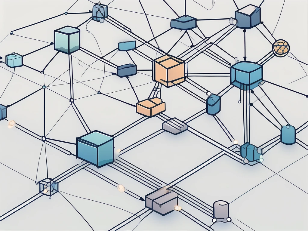 Un réseau complexe de nœuds ou d'ordinateurs interconnectés