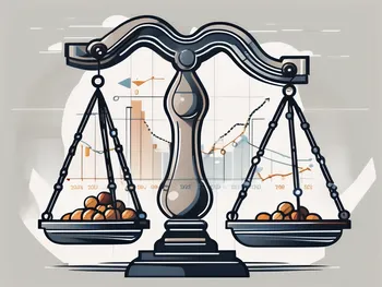 Une balance équilibrée avec un côté représentant la valeur marchande d'un actif et l'autre côté représentant sa valeur intrinsèque