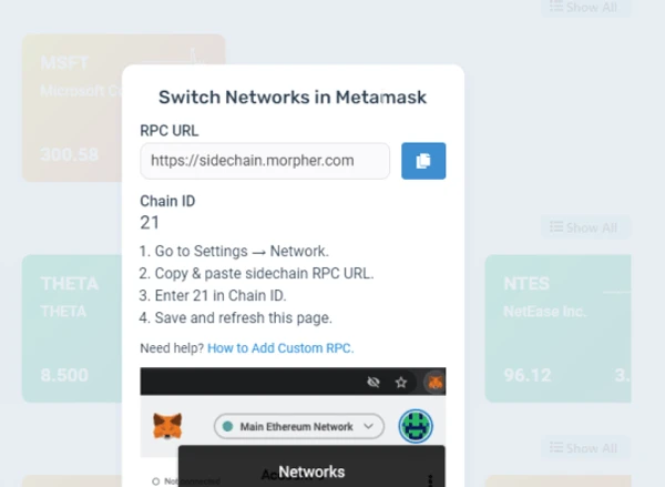 Instructions pour changer de réseau dans MetaMask à l'intérieur de DApp.