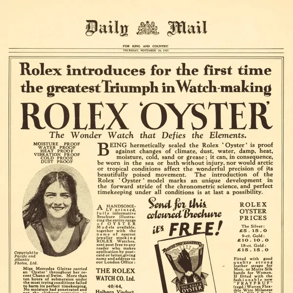 Rolex Oyster Advertisement 