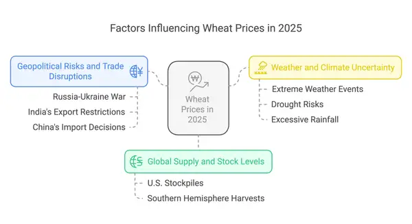 Factores que influyen en los precios del trigo en 2025