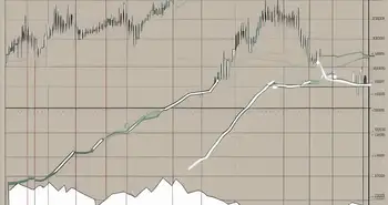 Ein detailliertes und dynamisches Diagramm mit schwankenden Linien und Markierungen, die den KST (Know Sure Thing) Indikator anzeigen.