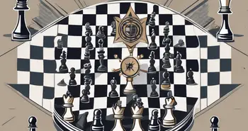 A chess board with different chess pieces representing various option trading strategies