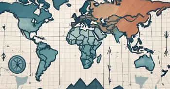 Various international currencies symbolically represented as coins