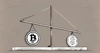 Various global currencies balanced on a seesaw