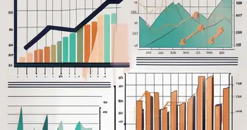 Un gráfico financiero con líneas de tendencia alcista