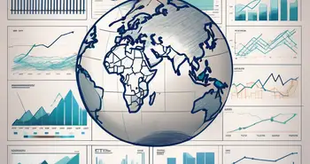 A variety of financial charts and graphs