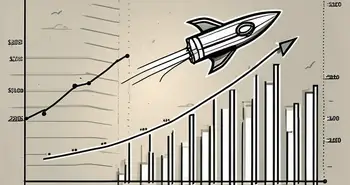 A stock market graph soaring upwards