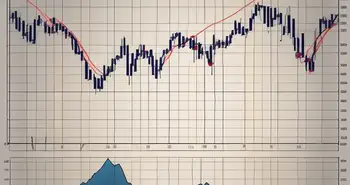 Ein dynamisches Devisenmarkt-Diagramm mit hervorgehobener exponentieller gleitender Durchschnittslinie (EMA)