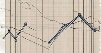 Deux lignes de tendance divergentes sur un graphique boursier