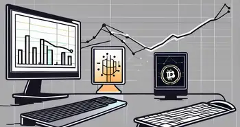 A computer screen displaying a graph chart representing dca (dollar cost averaging) in crypto investment